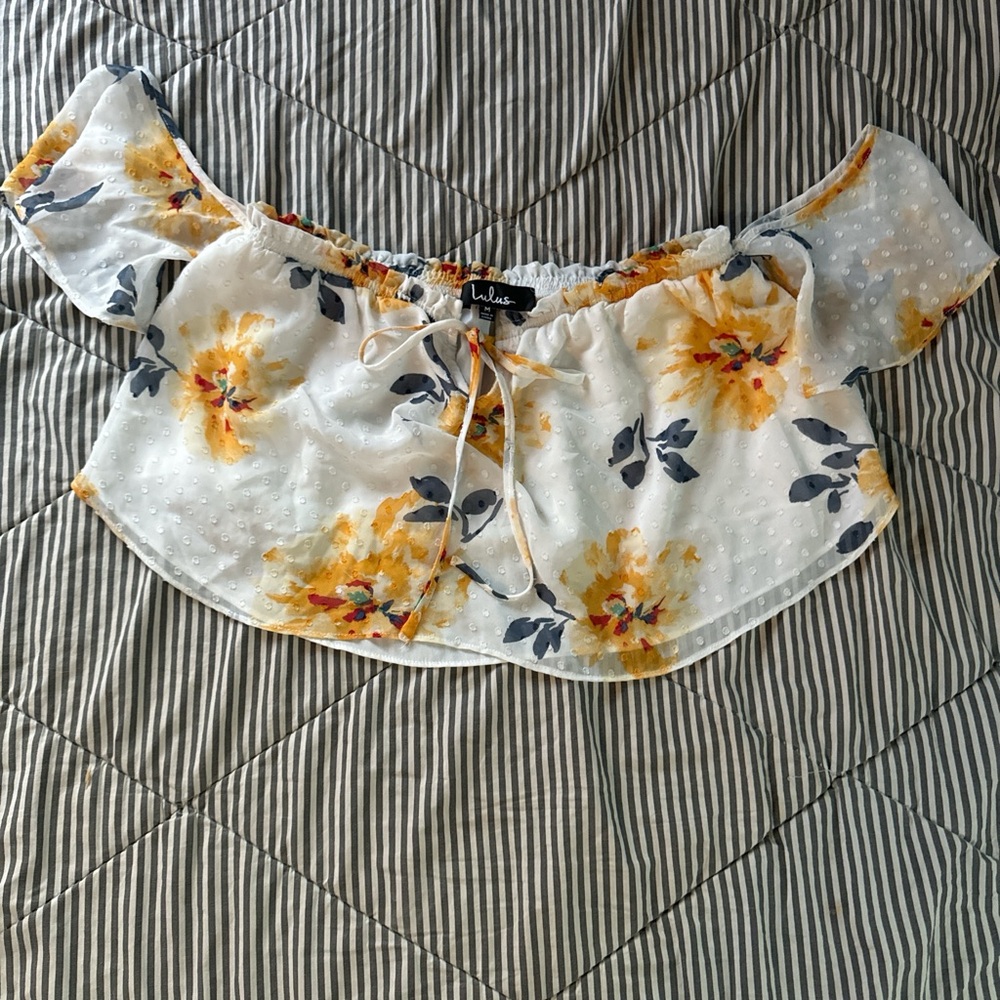 Lulu's Kids Floral Bottoms - White and Yellow
